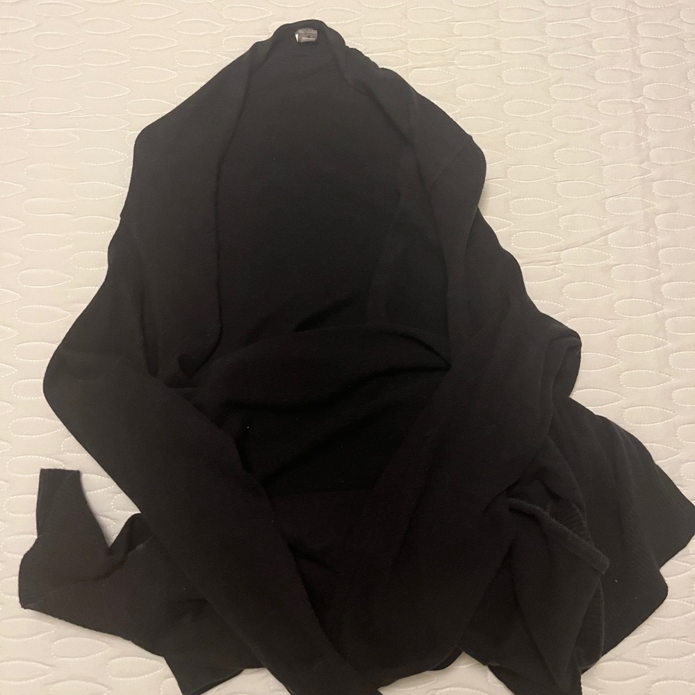 Black Open-Front Cardigan